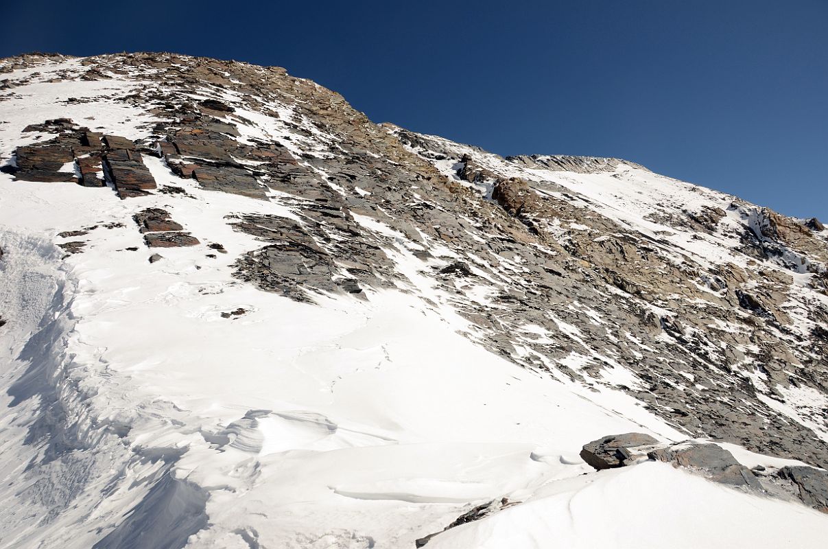 09 The Trail To Dhampus Summit Gets Steep Above The Ridge Above Kalopani Climbing Dhampus Peak 